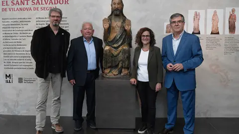 Presentació de la escultura gòtica dedicada a sant Salvador - Foto: Museu de Lleida
