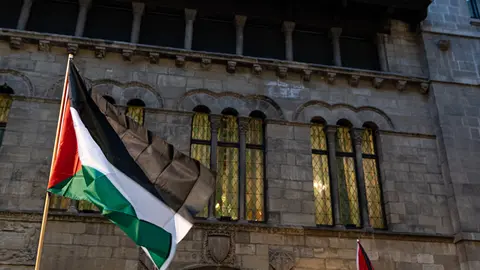Manifestació en solidaritat al poble palestí a Lleida - Foto: Jordi Vinuesa