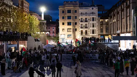 Manifestació en solidaritat al poble palestí a Lleida - Foto: Jordi Vinuesa