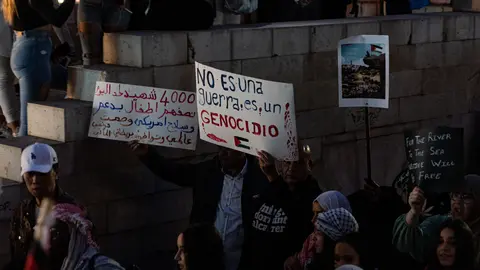 Manifestació en solidaritat al poble palestí a Lleida - Foto: Jordi Vinuesa