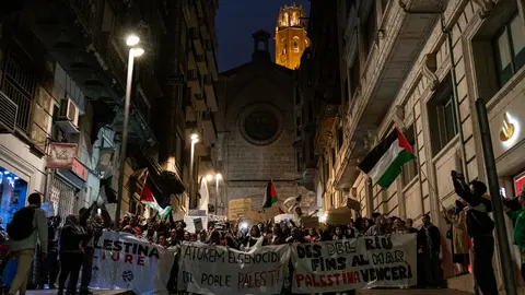 Manifestació en solidaritat al poble palestí a Lleida - Foto: Jordi Vinuesa