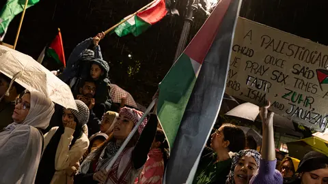 Manifestació en solidaritat al poble palestí a Lleida - Foto: Jordi Vinuesa