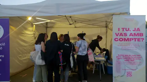 Un dels punts de cribratge de l'estudi de detecció de clamídia en dones joves a Lleida - Foto: Cedida per IRBLleida