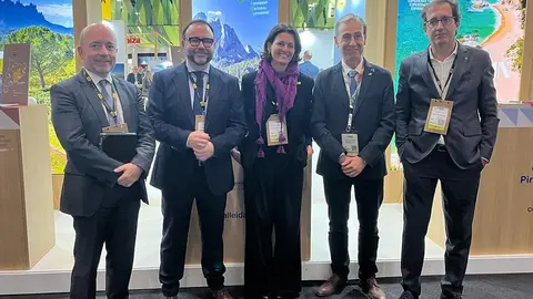 La representació de l'ACT i el Patronat a l'Estand de Catalunya a la WTM
