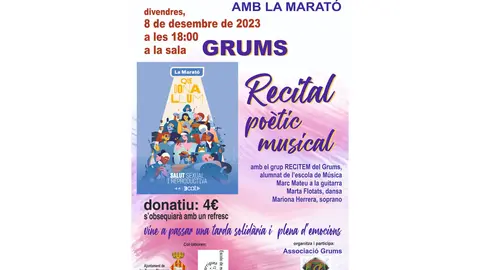 Recital Poètic per la Marató de TV3