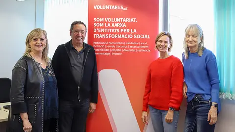 Reunió entre el GM de Junts a la Paeria i la Federació Catalana de Voluntariat Social (Foto JuntsXCat Paeria)
