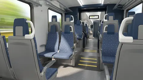 Interior del nou tren dels FGC Lleida Manresa - Foto: Govern de Catalunya @territoricat