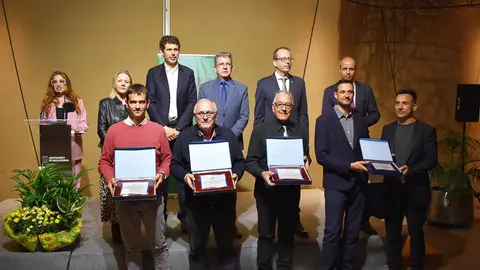 Foto de grup dels guanyadors del Premi de la Maquinària