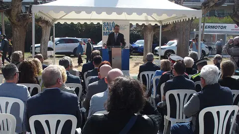 L'alcalde Marc Solsona, durant la seva interveció als parlaments d'aquest matí - Foto: Fira de Mollerussa