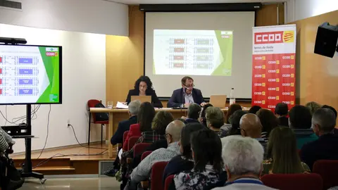 Presentació a la seu de CCOO de Lleida de l'informe amb propostes per augmentar el nombre de places d'Avant entre Lleida i Barcelona - Foto: Anna Berga