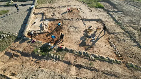 Imatge d'una excavació al Pla d'Almatà