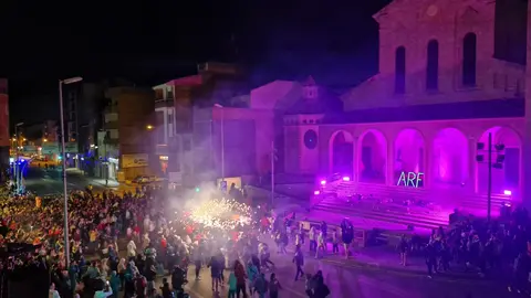 Un espectacle de foc a Mollerussa per la Festa Major de maig. Foto: Ajuntament de Mollerussa
