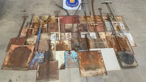 Imatge del material robat. Fotos: Mossos d'Esquadra