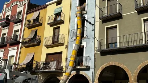 Obres de restauració de Casa Pallàs a Balaguer. Foto: Paeria de  Balaguer