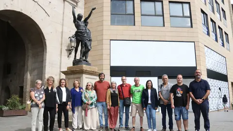 Imatge dels organitzadors de la manifestació de la Diada a Lleida. Foto: ACN