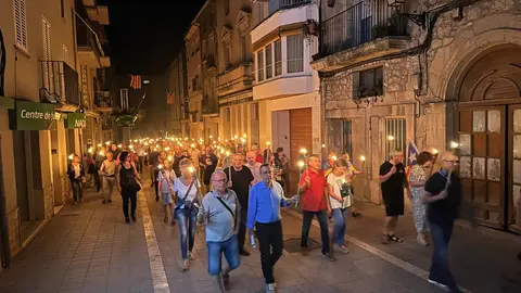 Imatge de la Marxa de Torxes de l'any 2023. Foto: Ajuntament de les Borges Blanques