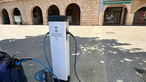 Imatge d'un dels  punts de càrrega de Balaguer. Foto: Paeria de Balaguer