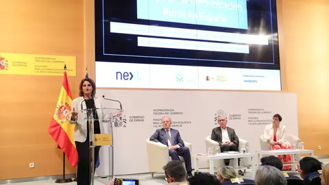 Teresa Ribera, Manuel Campo Vidal, Francesc Boya y Camino Cabañas. Foto: cedida per Next Fundación