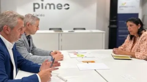 Núria Gil amb Pimec Lleida.  Foto: Delegació del Govern
