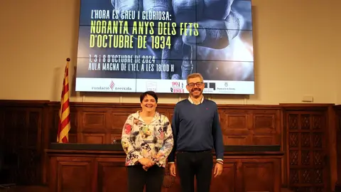 Presentació del nou cicle de l'IEI: "L’hora és greu i gloriosa: noranta anys dels fets d’octubre de 1934" . Foto: Cedida per l'IEI