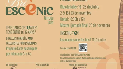 Imatge del cartell de l'activitat. Foto: Ajuntament de Tàrrega