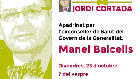 Cartell de la cerimònia de lliurament del tercer Premi Jordi Cortada. Foto_: Cedida per Esquerra Republicana