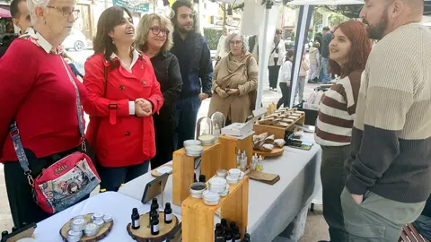 Visita institucional a la Fira Mercat. Foto: Ajuntament de Tàrrega