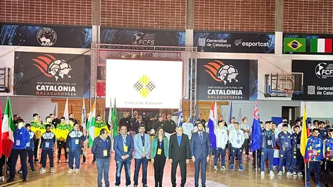 Imatge de la inauguració del Mundial de Futbol Sala Sub-20 a Balaguer. Foto: Ajuntament de Balaguer