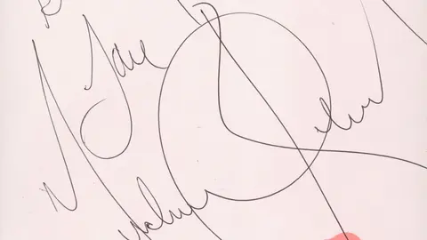 Una dedicatòria de Michael Jackson als fans de la que es podrà gaudir a l'exposició. Foto: Cedida per Fira de Lleida