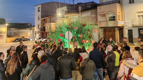 L'encesa de llums d'Alcoletge. Foto: Agència OMA