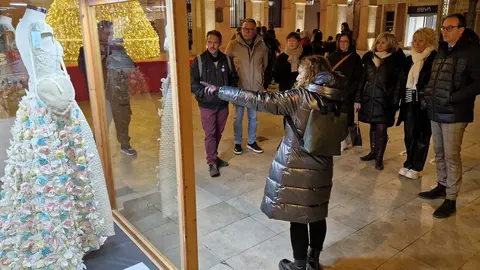 Les vitrines de l'exposició urbana. Foto: Ajuntament de Mollerussa