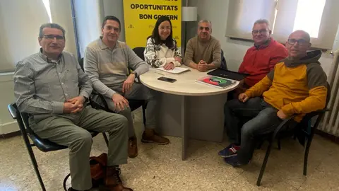 Reunió d'ERC amb sindicat UGT d'Autobusos de Lleida. Foto: Cedida per ERC