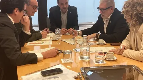 La reunió de Larrosa amb el secretari general de la conselleria d'Empresa. Foto: Paeria de Lleida