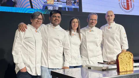 Imatge de l'equip espanyol de la Copa del Món de Panettone. Foto: Cedida per ComoPomona