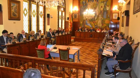 El ple de la Diputació de Lleida, celebrat aquest dijous al Saló de Plens del Palau de la Diputació. Foto: Diputació de Lleida