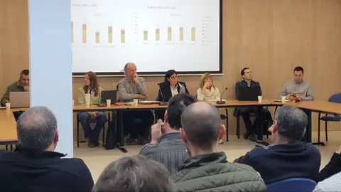 Un moment durant la reunió de la Taula de la Qualitat de l'Aire de les Garrigues a les Borges Blanques. Foto: Cedida pel Departament de Territori, Habitatge i Transició Ecològica