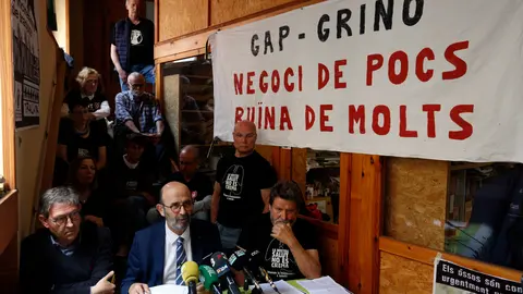 Roda de premsa de la Plataforma Aturem la Incineradora a Juneda. Foto: ACN