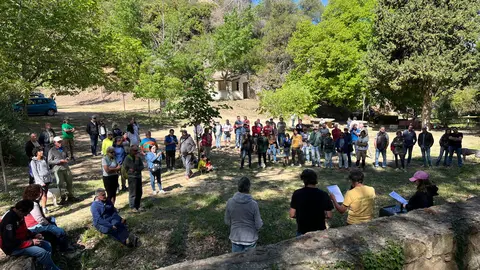 Acte de suport a la creació del Parc Natural de les Muntanyes de Prades organitzat per una quarantena d'entitats de la demarcació de Lleida i Tarragona