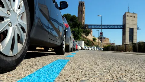 Noves places de zona blava a la ronda de la Seu Vella, a la ciutat de Lleida