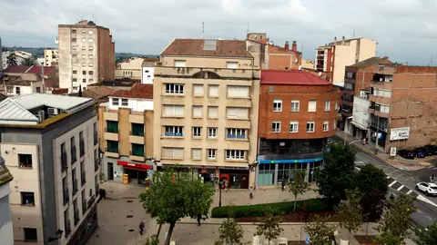 La plaça de l'Ajuntament de Mollerussa vista des del terrat del consistori. Foto: ACN