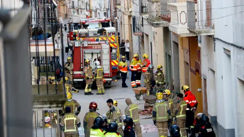 La casa ensorrada de Vilanova de Bellpuig. Foto: Bombers