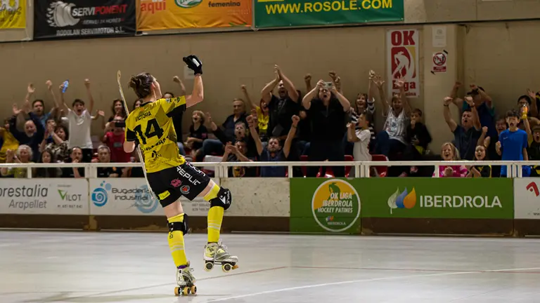 El Club Patí Vila-sana es fa amb el segon lloc de la lliga regular amb el triomf 4-2 contra el Telecable H.C. a l'OK Lliga - Foto: © Jordi Vinuesa