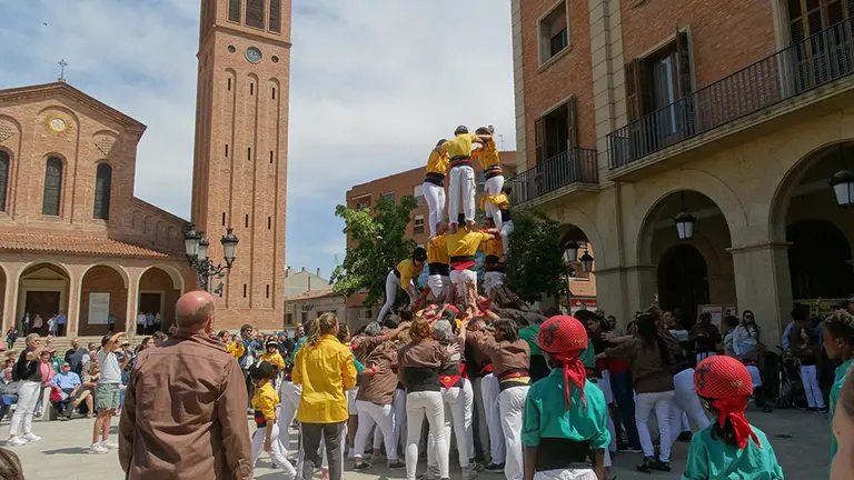 Diada castellera durant la Festa Major de Mollerussa 2023 - Foto: Marina Pallàs i Barta
