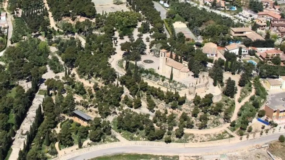 Vista aèria del Parc de Sant Eloi. Fotografia: Ajuntament de Tàrrega.