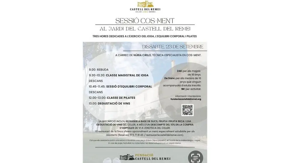 Sessió Cos-Ment als jardins del Castell del Remei