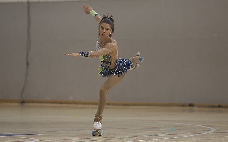La campiona europea i patinadora del CP Mollerussa Mònica Gimeno
