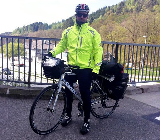 Marc Tugues en els primers quilòmetres per terres daneses.