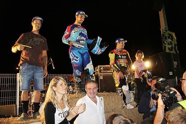 Els guanyador de de l'Open provincial de Dirt Track, martínez, Lozano i Grau 