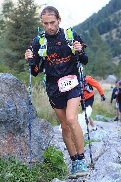 Jordi Balagué en el recorregut de l'l'Ultra-Trail du Mont-Blanc