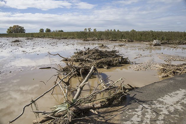 Debordament Ondara Barbens i afectació als conreus